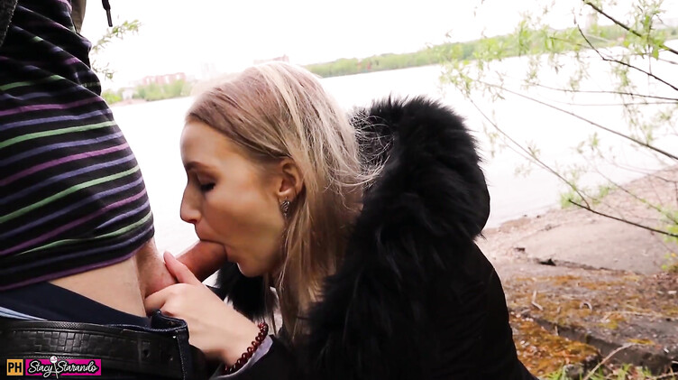 Шлюховатая русская студентка сосет член и трахается на природе с сокурсником