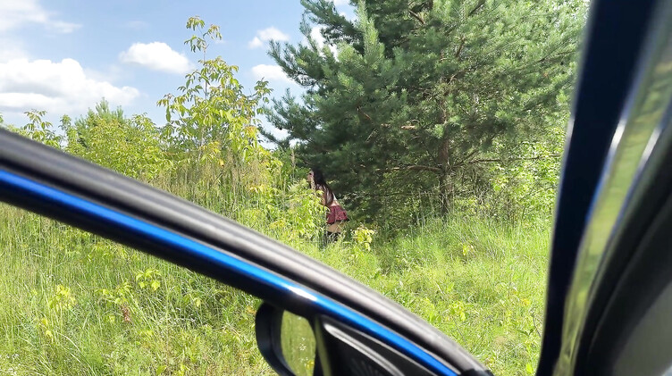 Девушка помогла незнакомцу с починкой машины и его синими яйцами за городом