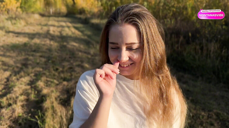 Случайная встреча на природе с русской школьницей завершилась слюнявым минетом