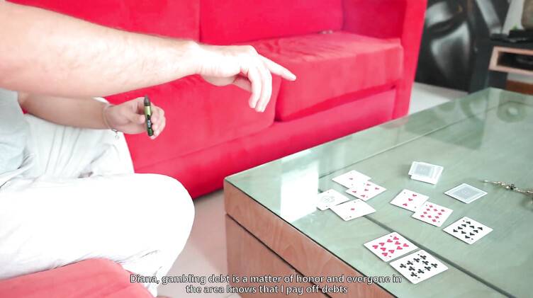 Русский муж проиграл в карты красивую жену и ждет пока ее трахнет его друг