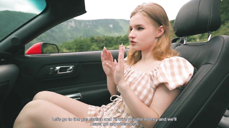 Хочешь кататься - соси хуй! Сводная сестра отрабатывает поездку ртом и киской