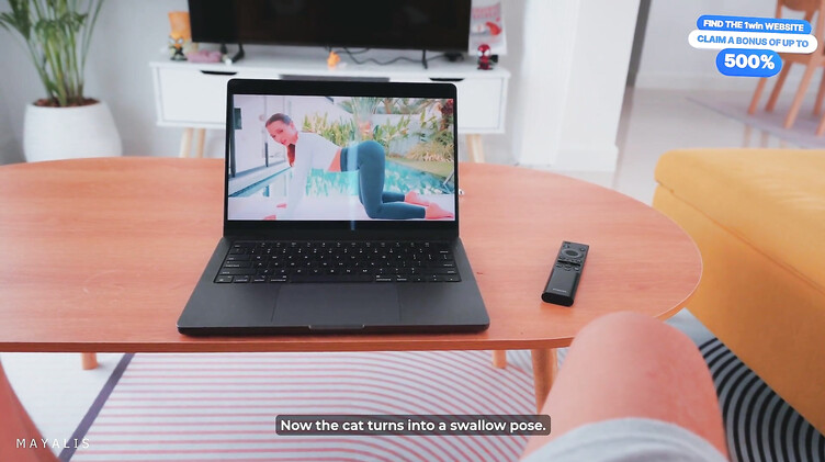 Инструктор по йоге вышла из экрана ноутбука и трахнула русского парня дрочуна