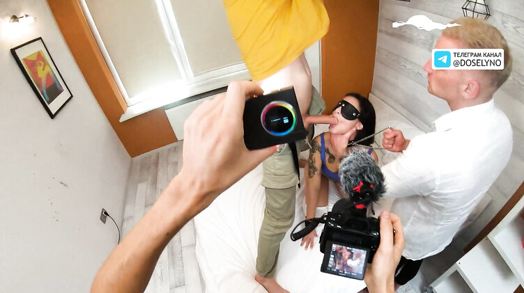 NASHIDNI: Двойное проникновение для неверной жены на съемке русского порно