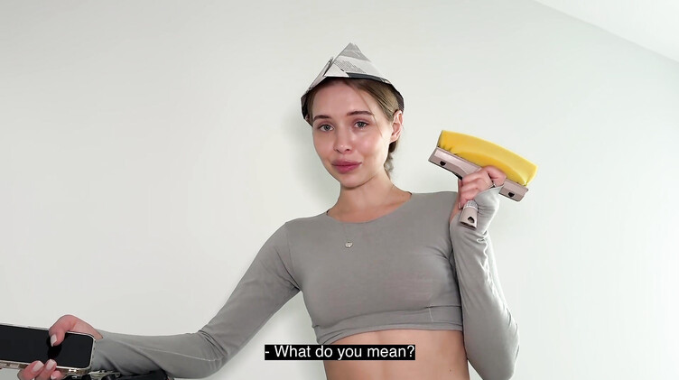 Парень порвал джинсы на жопе русской студентки и трахнул ее за деньги