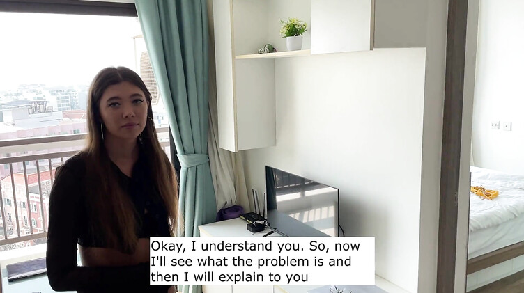 Сосет хуй и трахается с мастером по ремонту кондиционеров