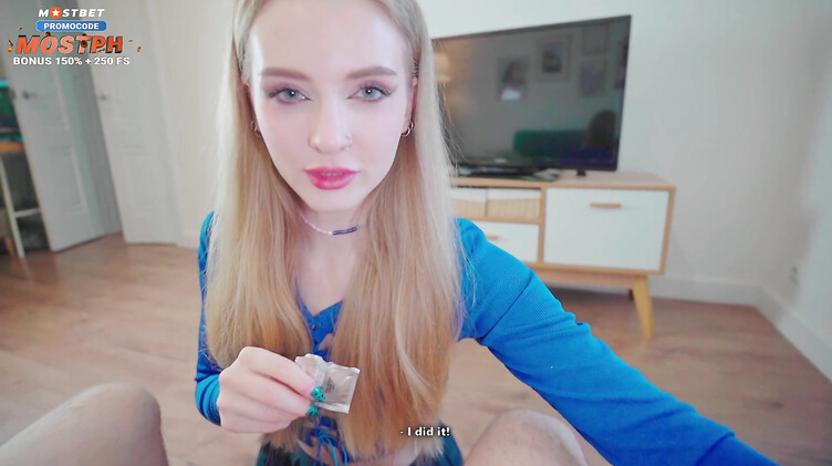 Сводный брат дал добро потренироваться надевать презик на его член