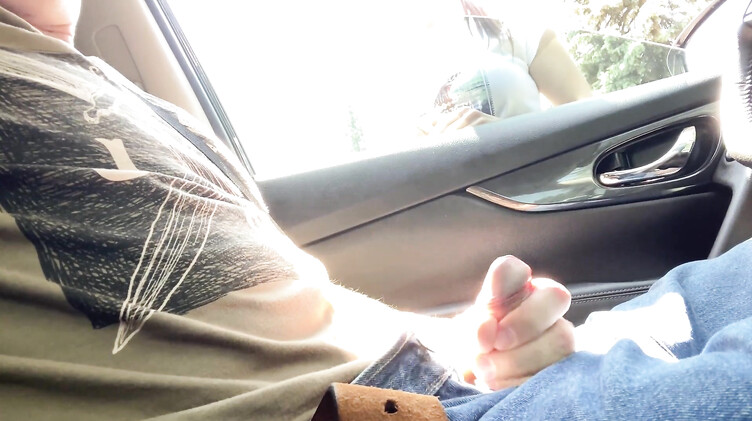 С разговорами: Незнакомка за деньги сосет хуй онанисту в машине